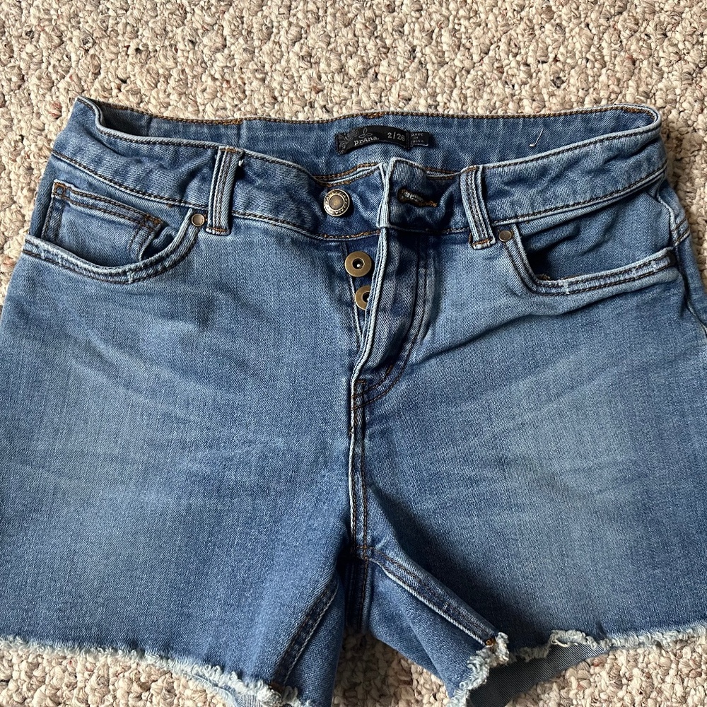 Prana Denim cutoff shorts